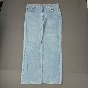 L.L Bean Men's Standard Fit Straight Blue Denim Jeans Size 34x30